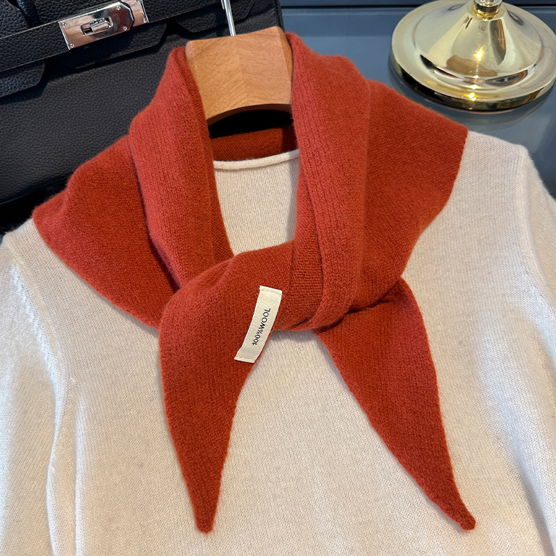 Shawl Wrap Winter - Szalik trójkątny damski z wełny 100%,