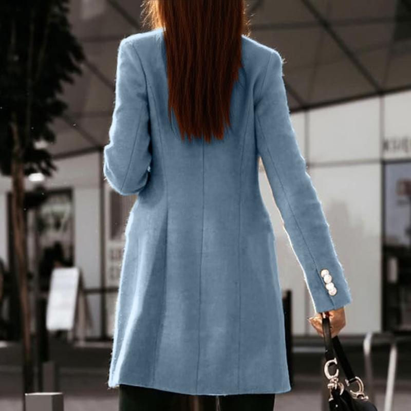 Damskie jesienne zimowe płaszc – Wool Coat Peacoat recenzja i cena