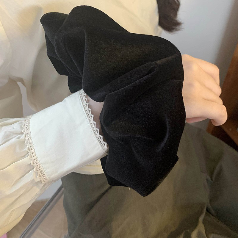Oversize czarne aksamitne gumk – Winter Headband Fleece recenzja i cena